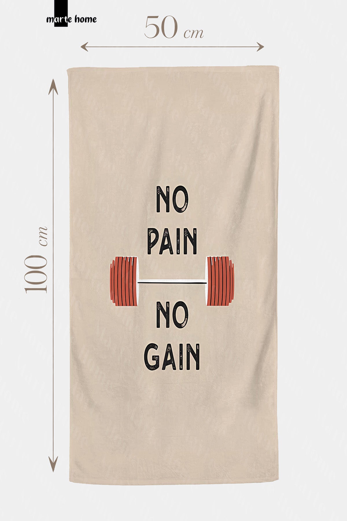 RENKLİ BASKILI 50X100 CM SPORCU HAVLUSU , FİTNESS ANTREMAN HAVLUSU