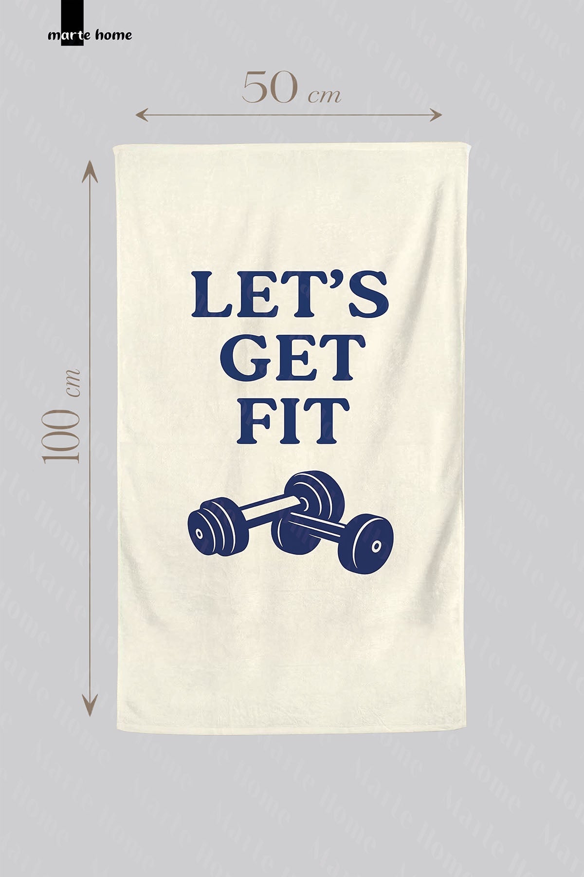 RENKLİ BASKILI 50X100 CM SPORCU HAVLUSU , FİTNESS ANTREMAN HAVLUSU
