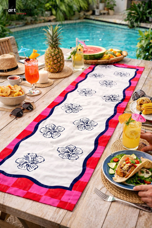 RIVIERA - Renkli Desen Baskılı Dekoratif Runner