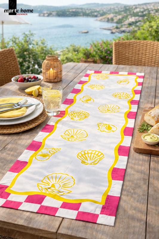 RIVIERA - Renkli Desen Baskılı Dekoratif Runner