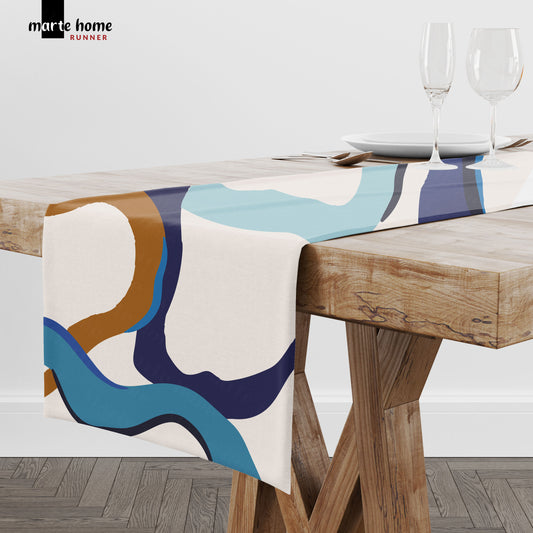 RENKLİ DESENLİ DİJİTAL BASKILI RUNNER 50x150 CM