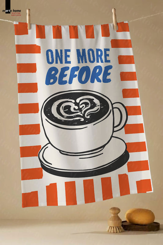 BREAKFAST CLUB - RENKLİ BASKILI 4'LÜ SET 40x60 MUTFAK HAVLUSU, KURULAMA BEZİ