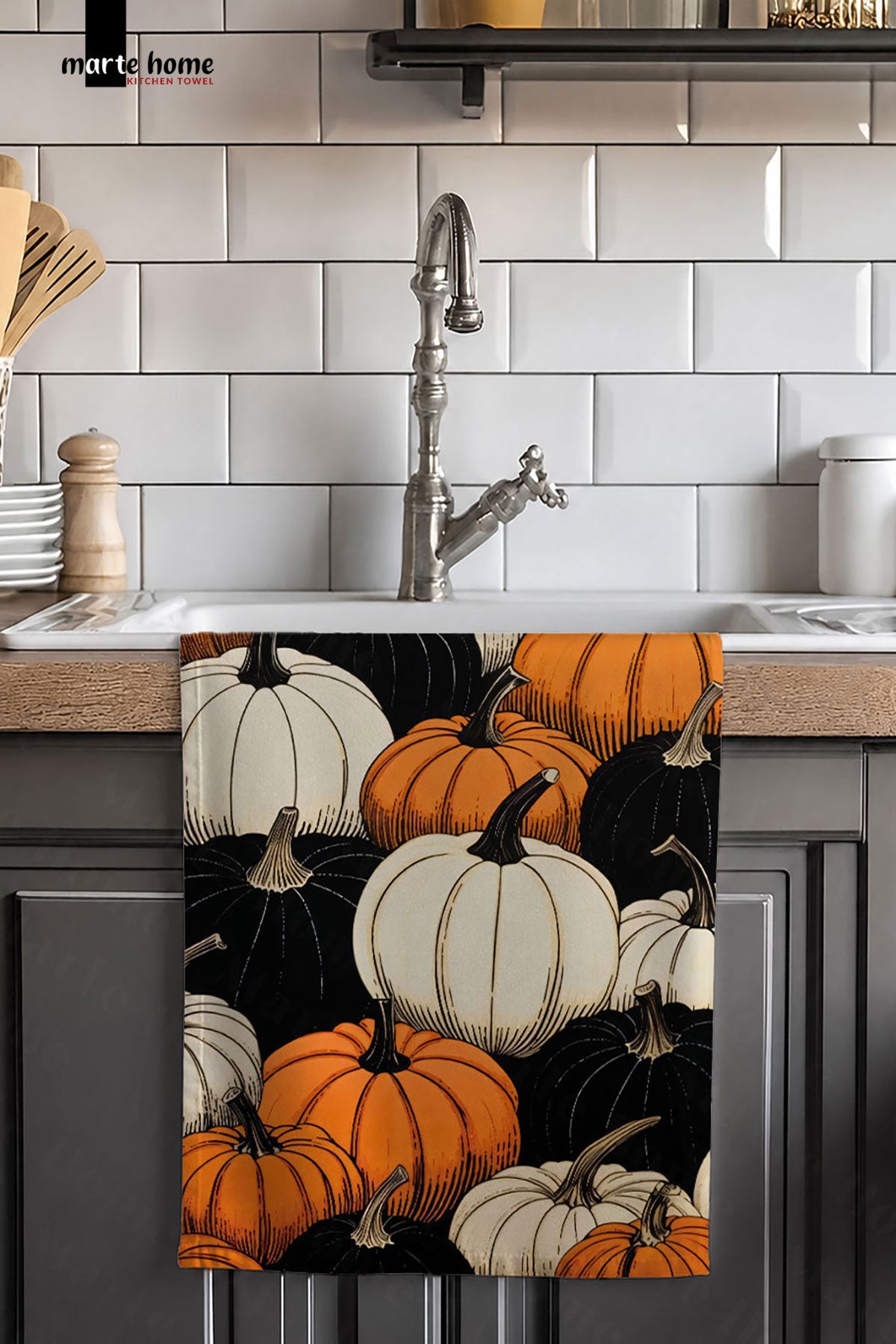 CADILAR BAYRAMI & HALLOWEEN 35X55 CM RENKLİ BASKILI MUTFAK HAVLUSU, KURULAMA BEZİ