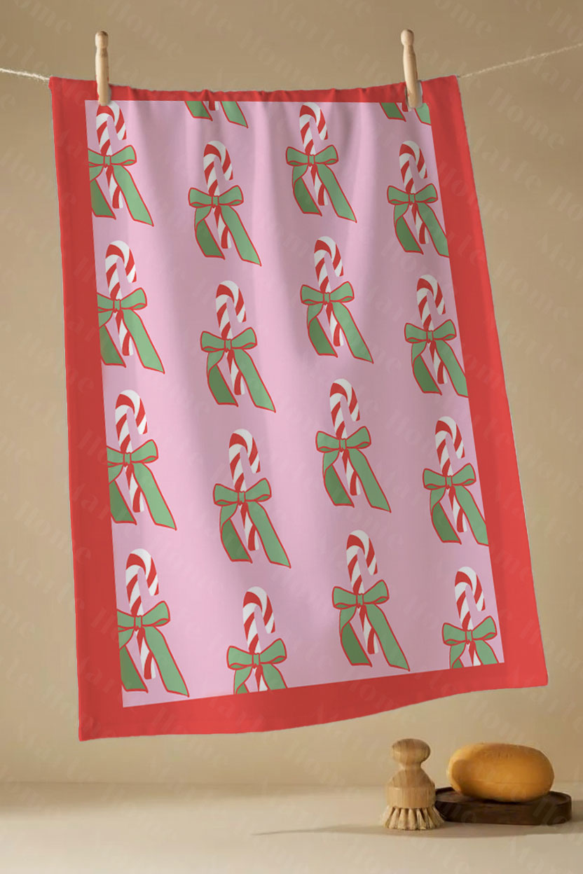 Yılbaşı & Christmas Desenli Tek Taraf Baskılı 3'lü Mutfak Havlusu Kurulama Bezi Seti 60x40 Cm