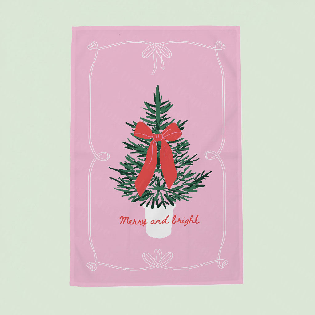Yılbaşı &amp; Christmas Desenli Tek Taraf Baskılı 3'lü Mutfak Havlusu Kurulama Bezi Seti 60x40 Cm