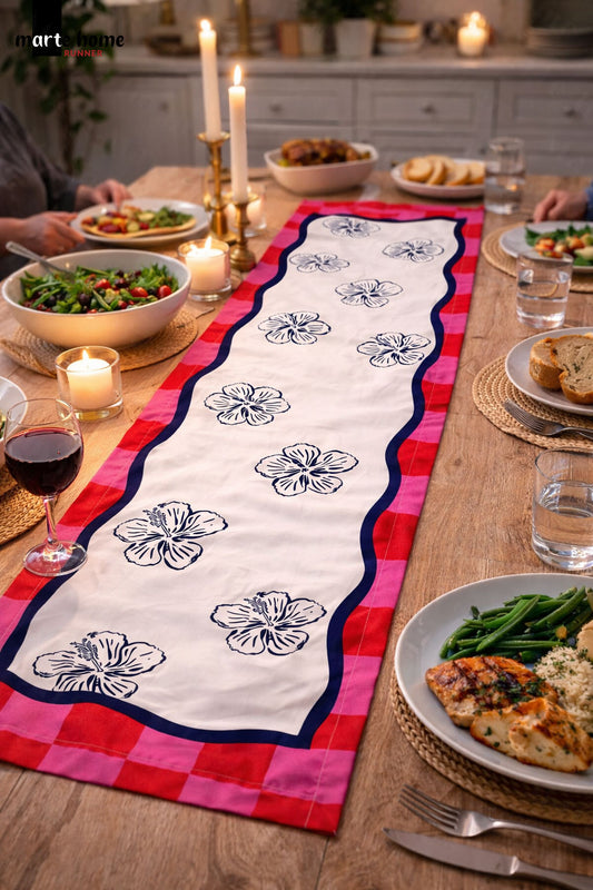 RIVIERA - Renkli Desen Baskılı Dekoratif Runner