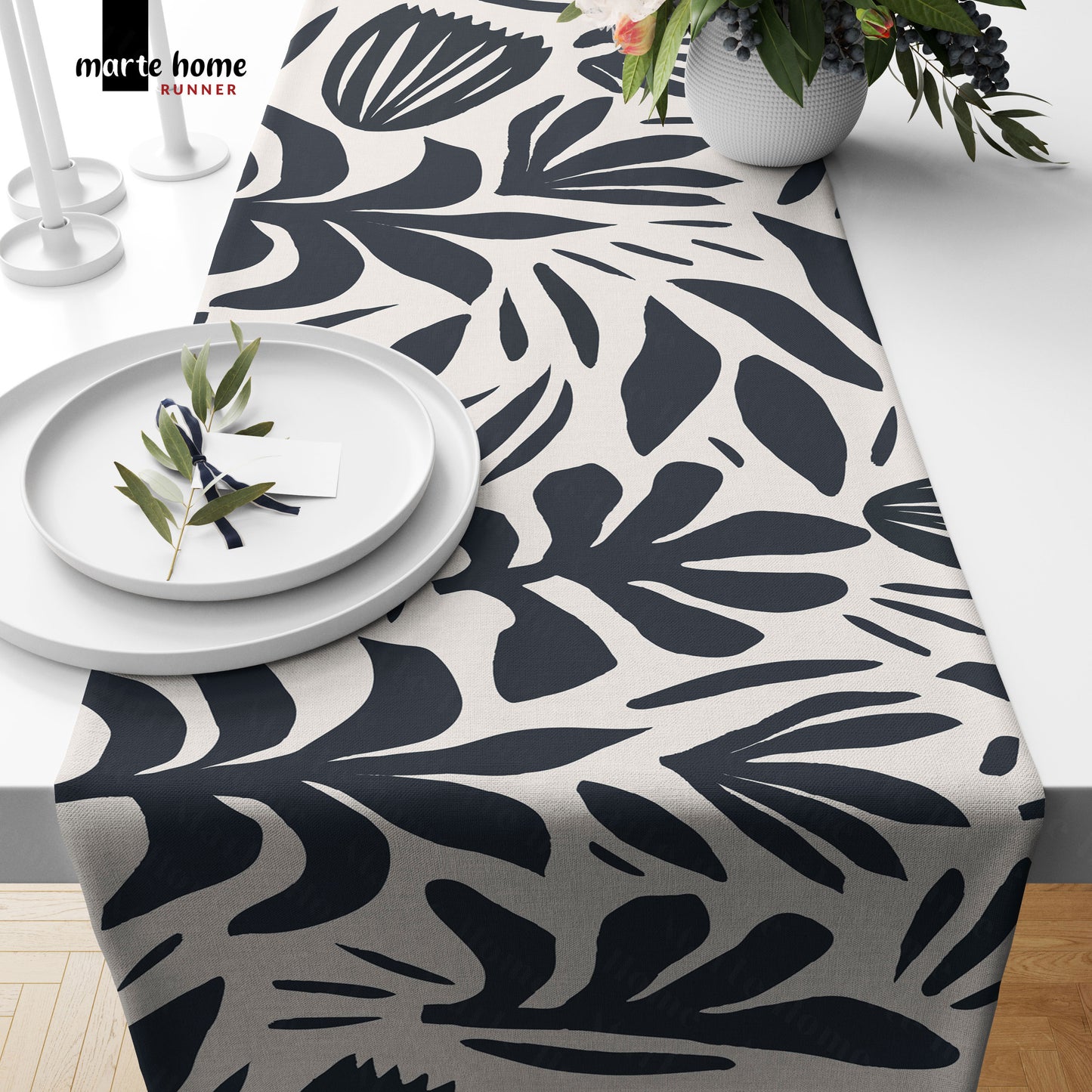 RENKLİ DESENLİ DİJİTAL BASKILI RUNNER 50x150 CM