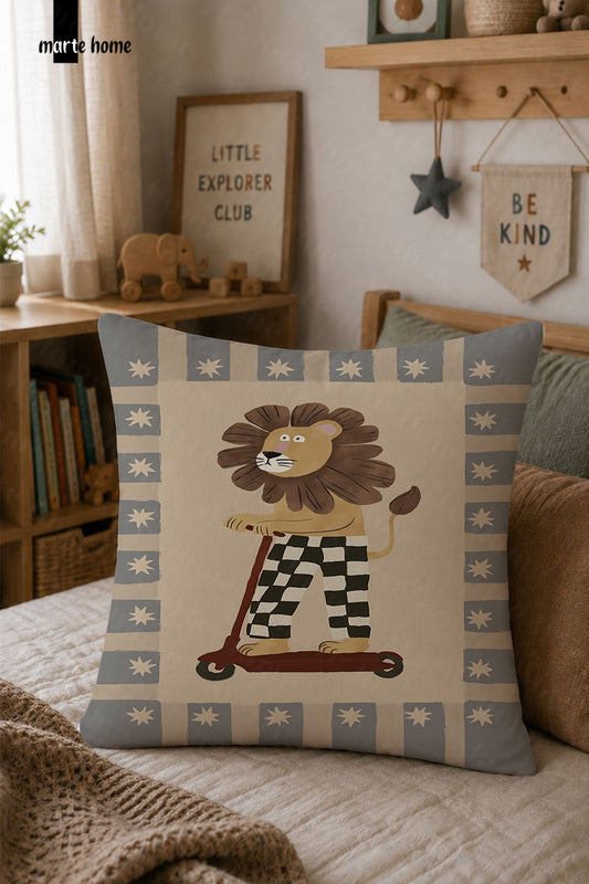 RENKLİ DİJİTAL BASKILI ÇOCUK KIRLENT KILIFI - 43x43 CM