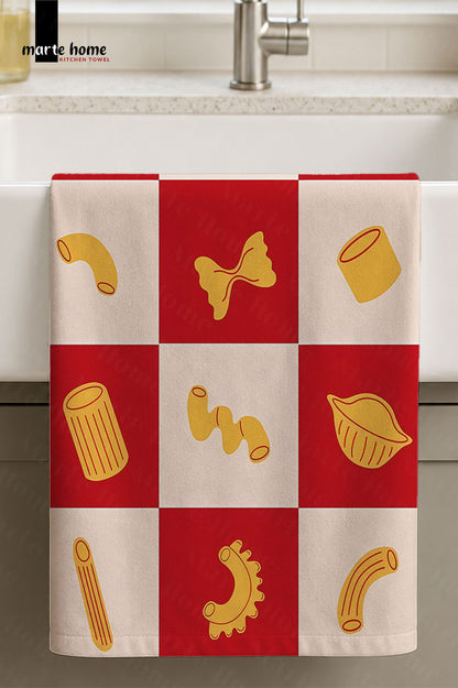 RENKLİ BASKILI 40x60 MUTFAK HAVLUSU, KURULAMA BEZİ
