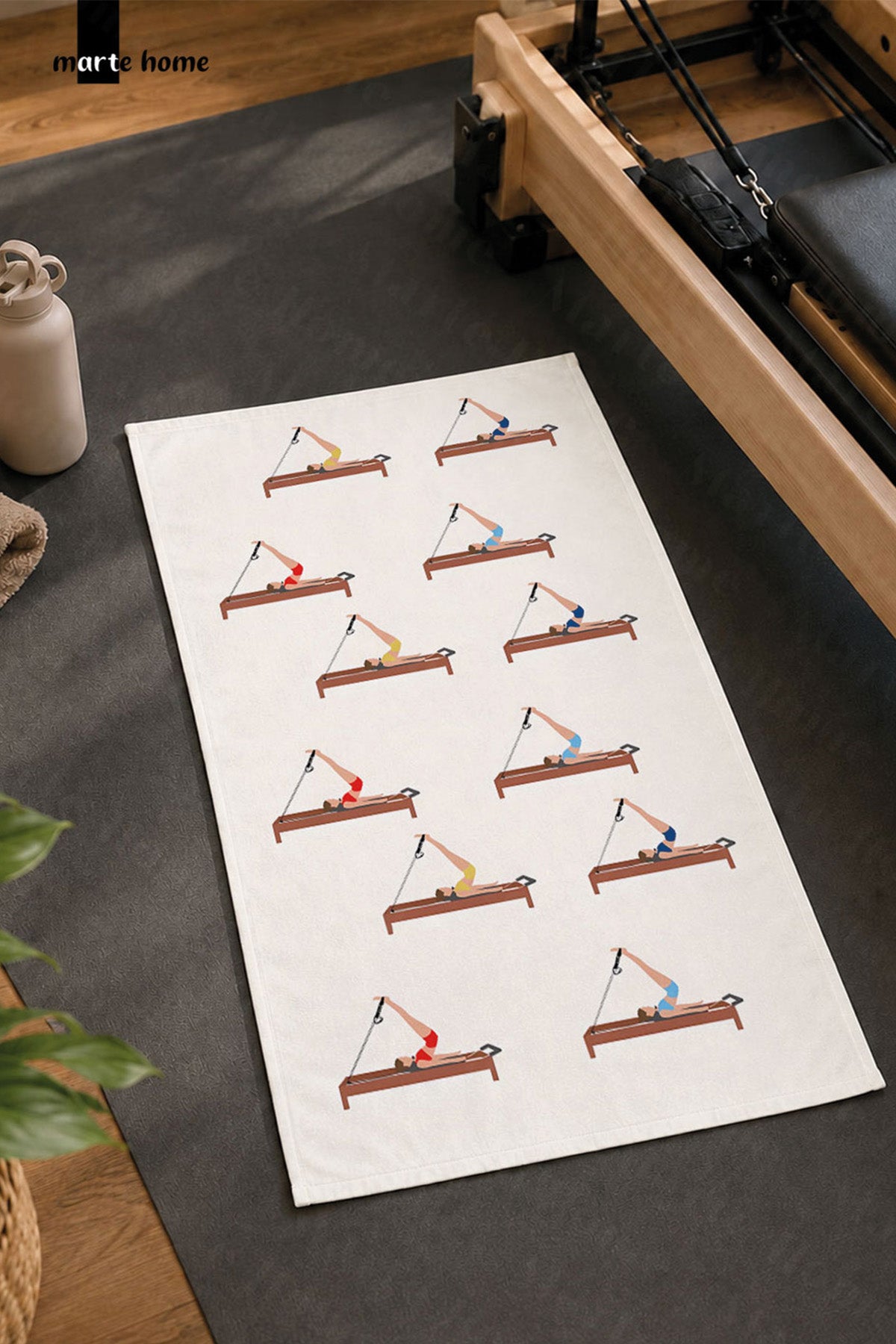RENKLİ BASKILI 50X100 CM SPORCU HAVLUSU , PİLATES ANTREMAN HAVLUSU