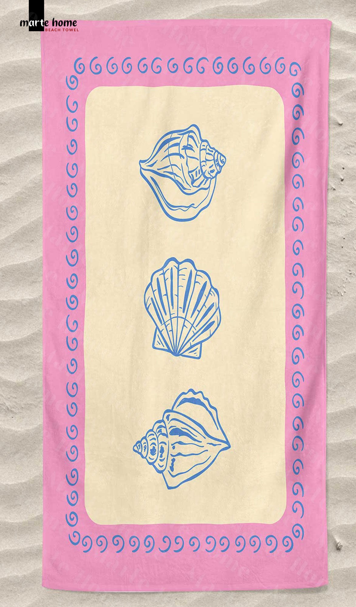 RENKLİ BASKILI PLAJ HAVLUSU 75X150 CM
