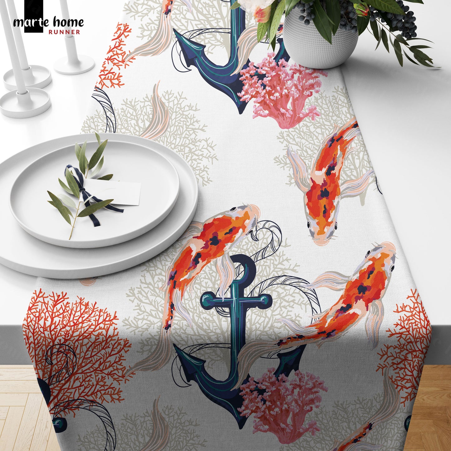 RENKLİ DESENLİ DİJİTAL BASKILI RUNNER 50x150 CM