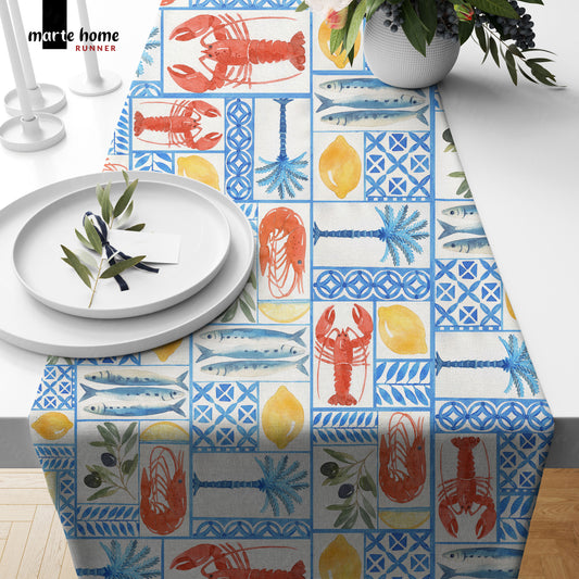 RENKLİ DESENLİ DİJİTAL BASKILI RUNNER 50x150 CM