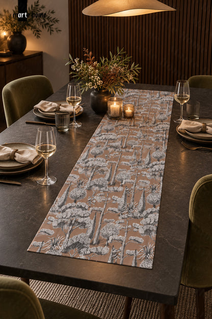 TERRA - RENKLİ DİJİTAL BASKILI DEKORATİF RUNNER - 50x150 CM