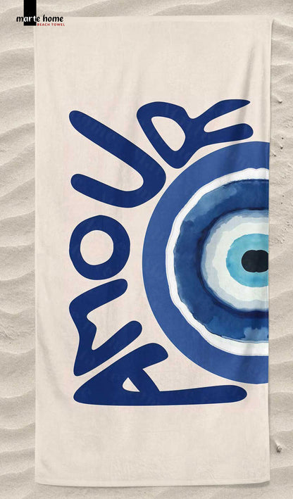 RENKLİ BASKILI PLAJ HAVLUSU 75X150 CM