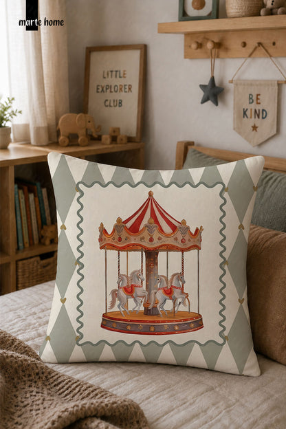RENKLİ DİJİTAL BASKILI ÇOCUK KIRLENT KILIFI - 43x43 CM