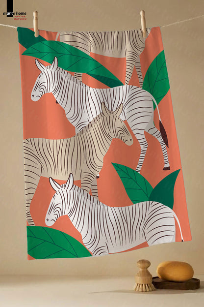 SAFARİ - RENKLİ BASKILI 3'LÜ SET 40x60 MUTFAK HAVLUSU, KURULAMA BEZİ