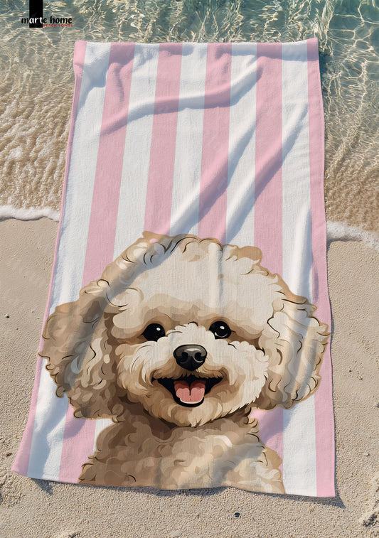 DOG - RENKLİ BASKILI PLAJ HAVLUSU 75X150 CM