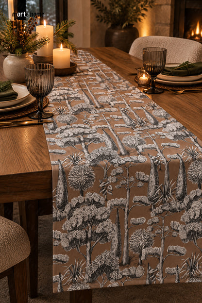 TERRA - RENKLİ DİJİTAL BASKILI DEKORATİF RUNNER - 50x150 CM