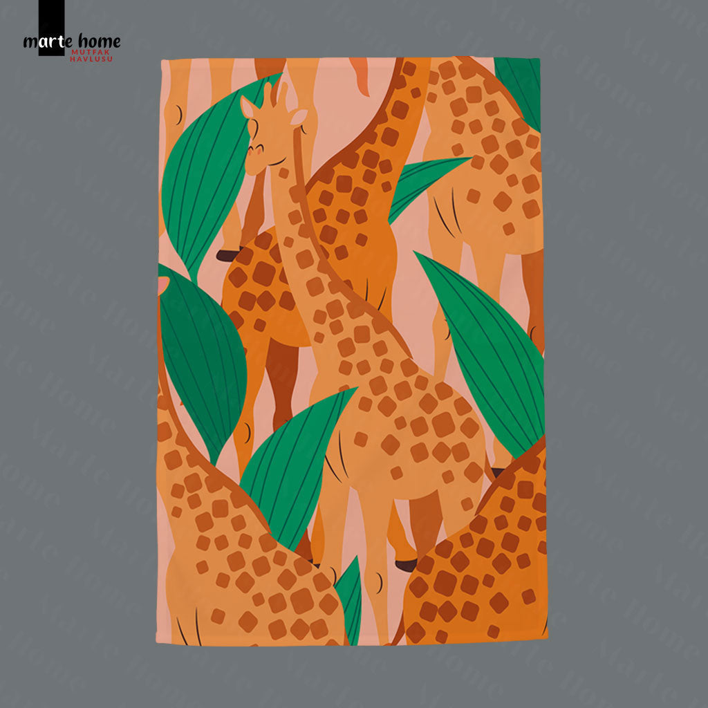 SAFARİ - RENKLİ BASKILI 3'LÜ SET 40x60 MUTFAK HAVLUSU, KURULAMA BEZİ