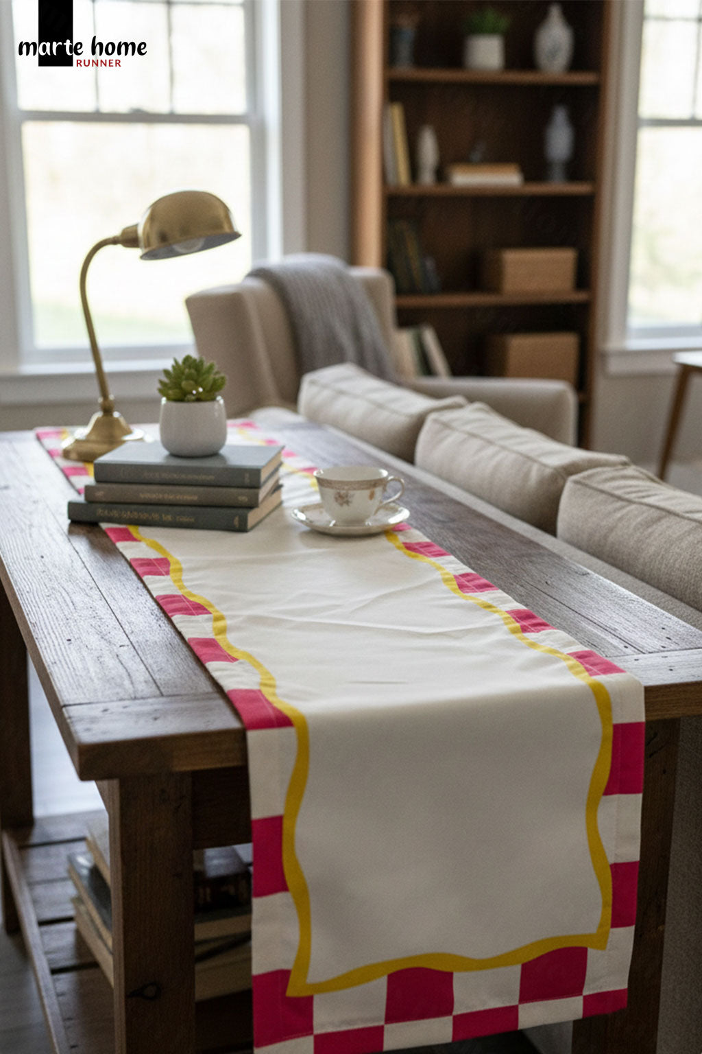 RIVIERA - Renkli Desen Baskılı Dekoratif Runner