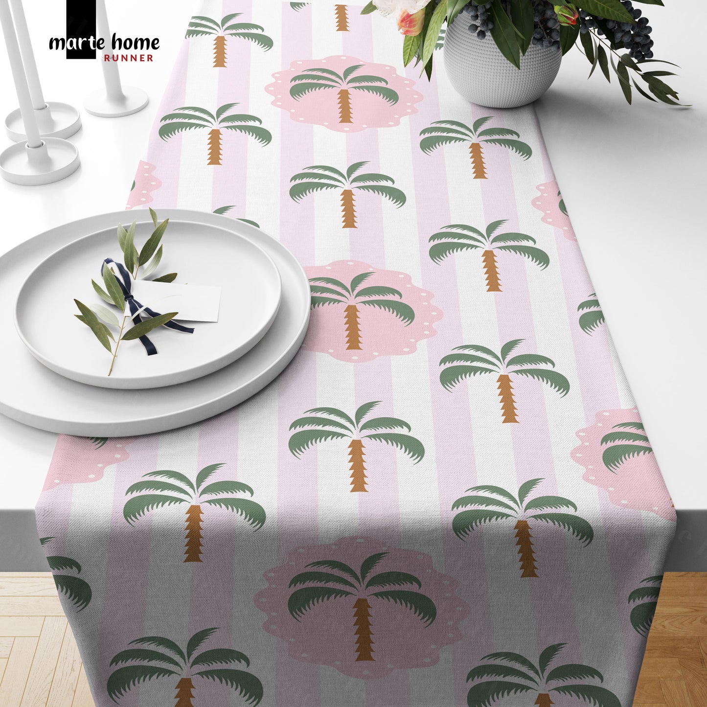 RENKLİ DESENLİ DİJİTAL BASKILI RUNNER 50x150 CM