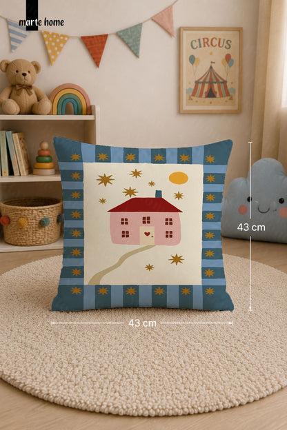 RENKLİ DİJİTAL BASKILI ÇOCUK KIRLENT KILIFI - 43x43 CM