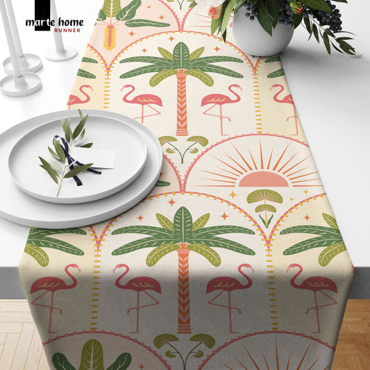 RENKLİ DESENLİ DİJİTAL BASKILI RUNNER 50x150 CM