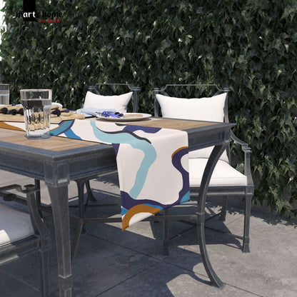 RENKLİ DESENLİ DİJİTAL BASKILI RUNNER 50x150 CM