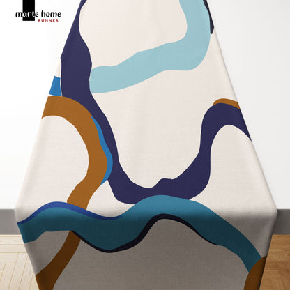 RENKLİ DESENLİ DİJİTAL BASKILI RUNNER 50x150 CM
