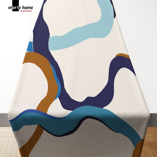 RENKLİ DESENLİ DİJİTAL BASKILI RUNNER 50x150 CM