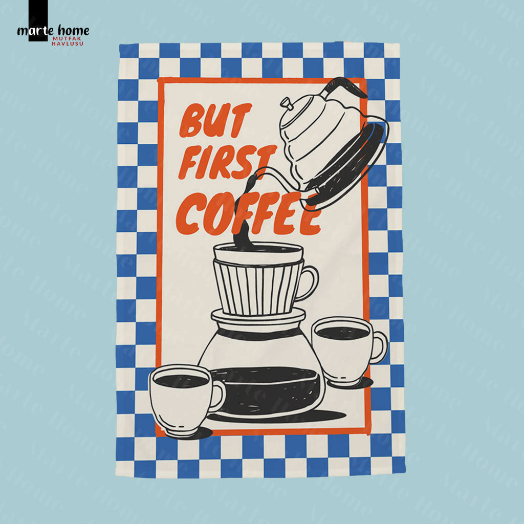 BREAKFAST CLUB - RENKLİ BASKILI 4'LÜ SET 40x60 MUTFAK HAVLUSU, KURULAMA BEZİ
