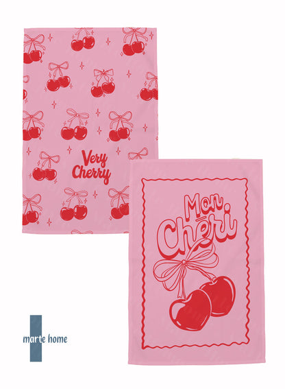 CHERİ - RENKLİ BASKILI 2'Lİ SET 40x60 MUTFAK HAVLUSU, KURULAMA BEZİ