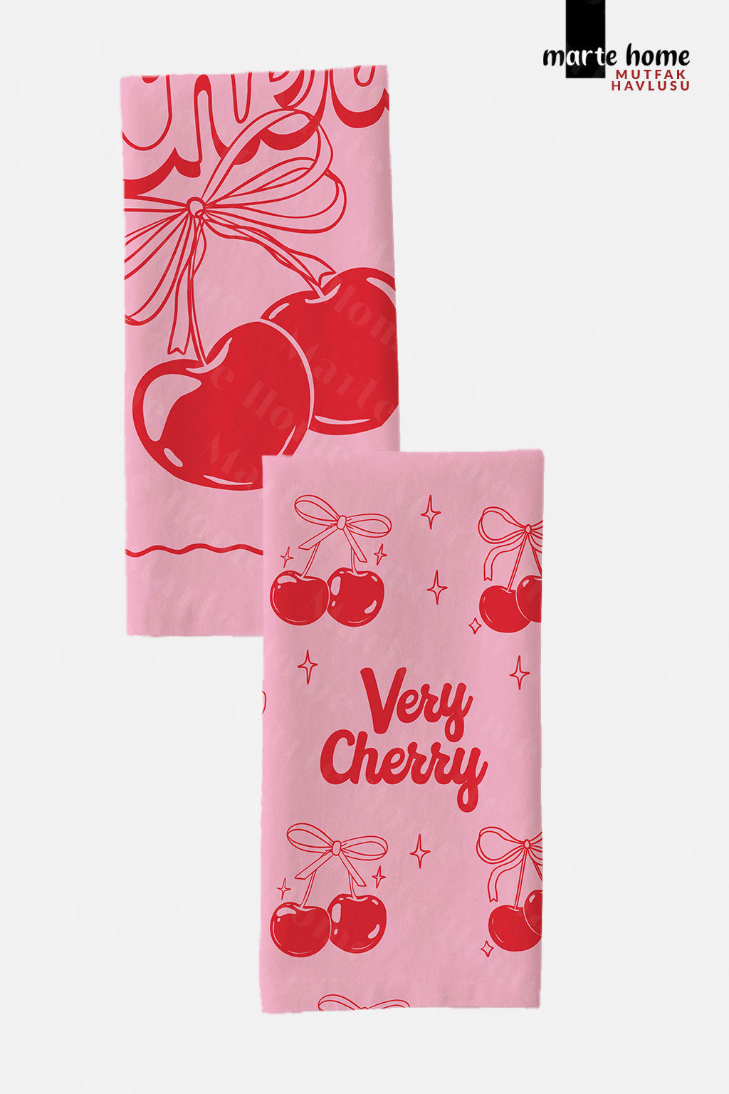 CHERİ - RENKLİ BASKILI 2'Lİ SET 40x60 MUTFAK HAVLUSU, KURULAMA BEZİ
