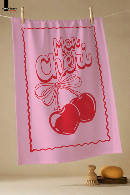 CHERİ - RENKLİ BASKILI 2'Lİ SET 40x60 MUTFAK HAVLUSU, KURULAMA BEZİ