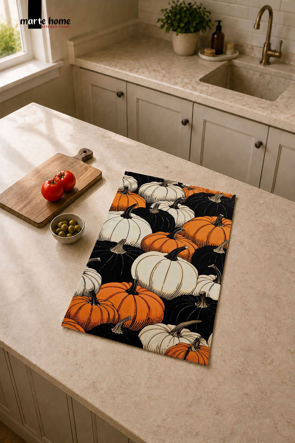 CADILAR BAYRAMI & HALLOWEEN 35X55 CM RENKLİ BASKILI MUTFAK HAVLUSU, KURULAMA BEZİ