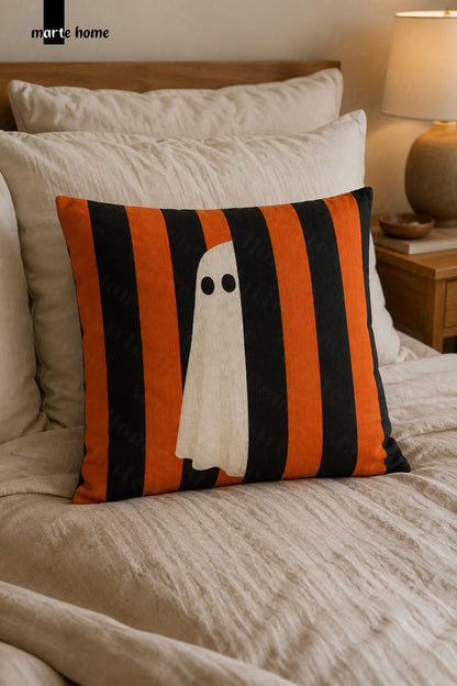 Cadılar Bayramı & Hallowen Renkli Baskılı 43x43 cm Kırlent Kılıfı