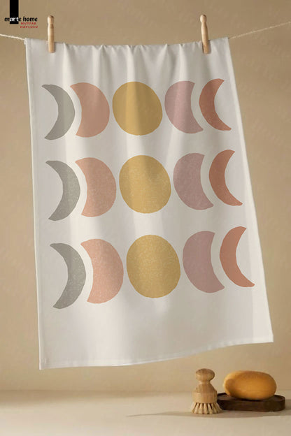 SERENİTY - RENKLİ BASKILI 4'LÜ SET 40x60 MUTFAK HAVLUSU, KURULAMA BEZİ