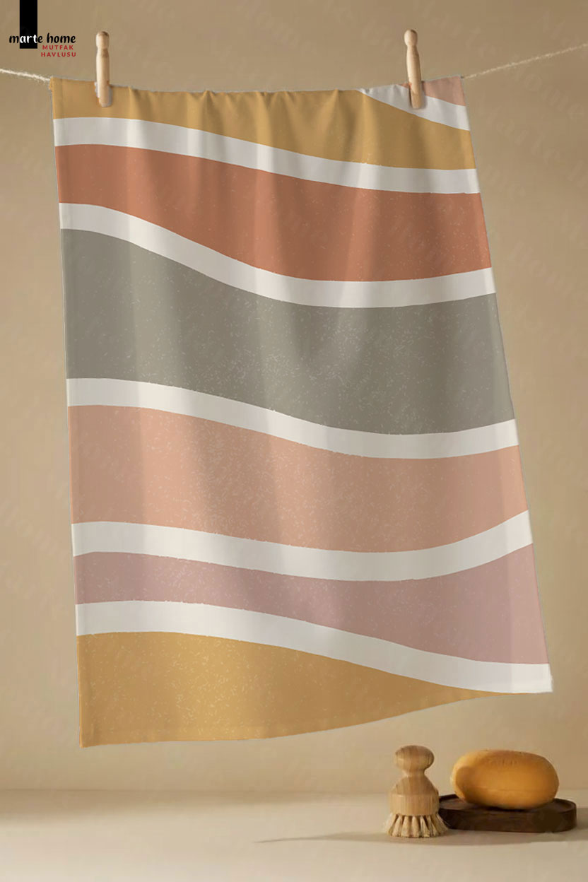 SERENİTY - RENKLİ BASKILI 4'LÜ SET 40x60 MUTFAK HAVLUSU, KURULAMA BEZİ