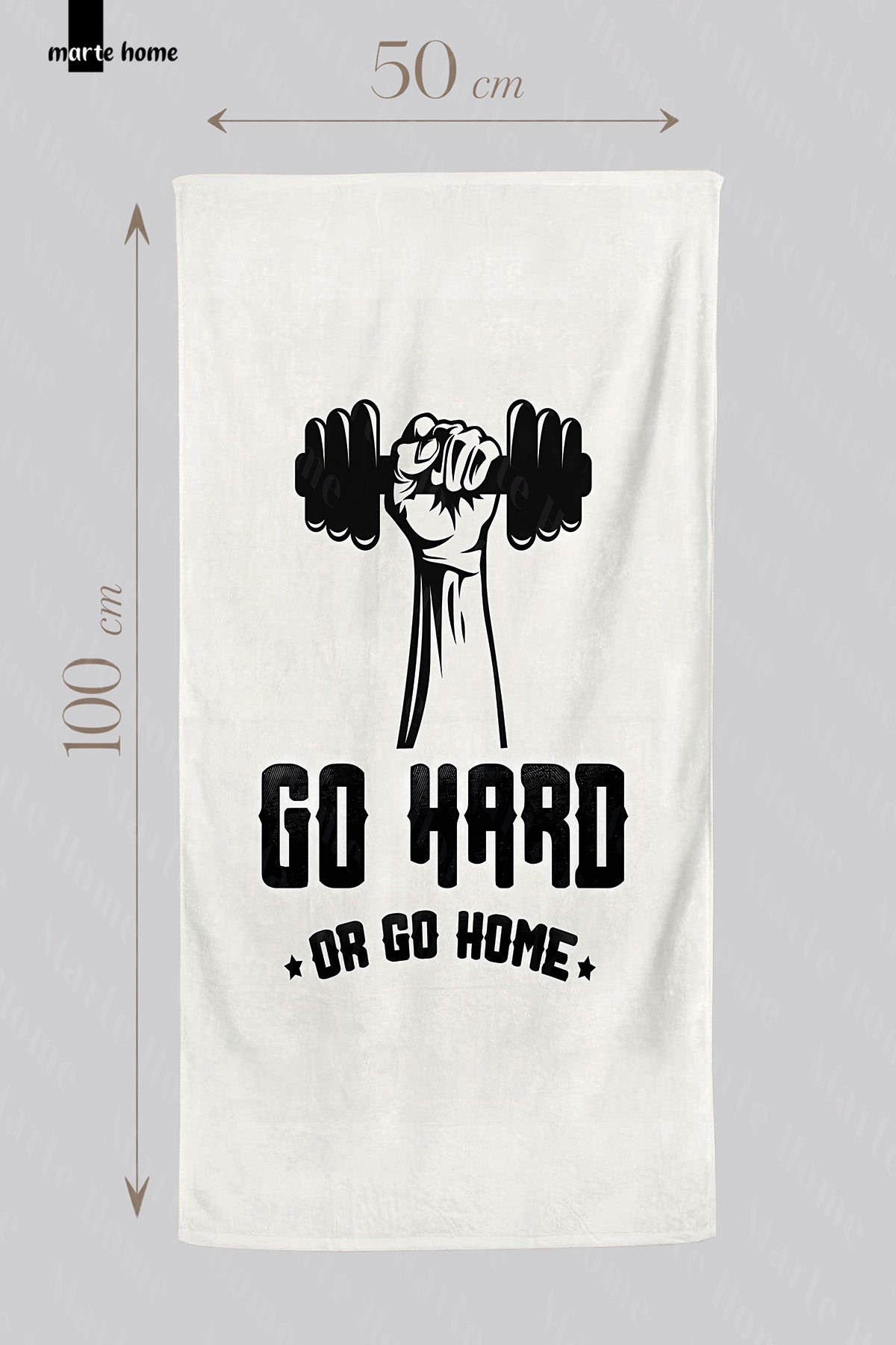 RENKLİ BASKILI 50X100 CM SPORCU HAVLUSU , FİTNESS ANTREMAN HAVLUSU