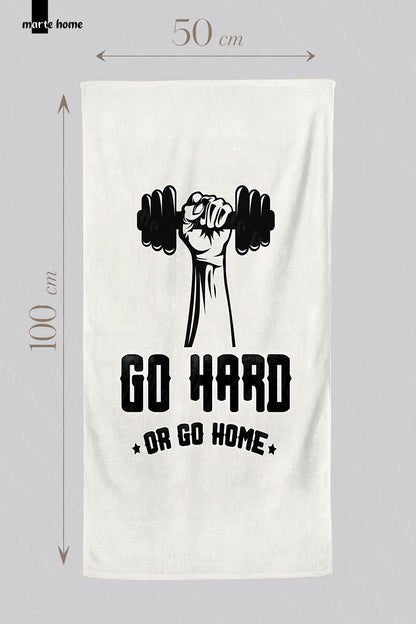 RENKLİ BASKILI 50X100 CM SPORCU HAVLUSU , FİTNESS ANTREMAN HAVLUSU