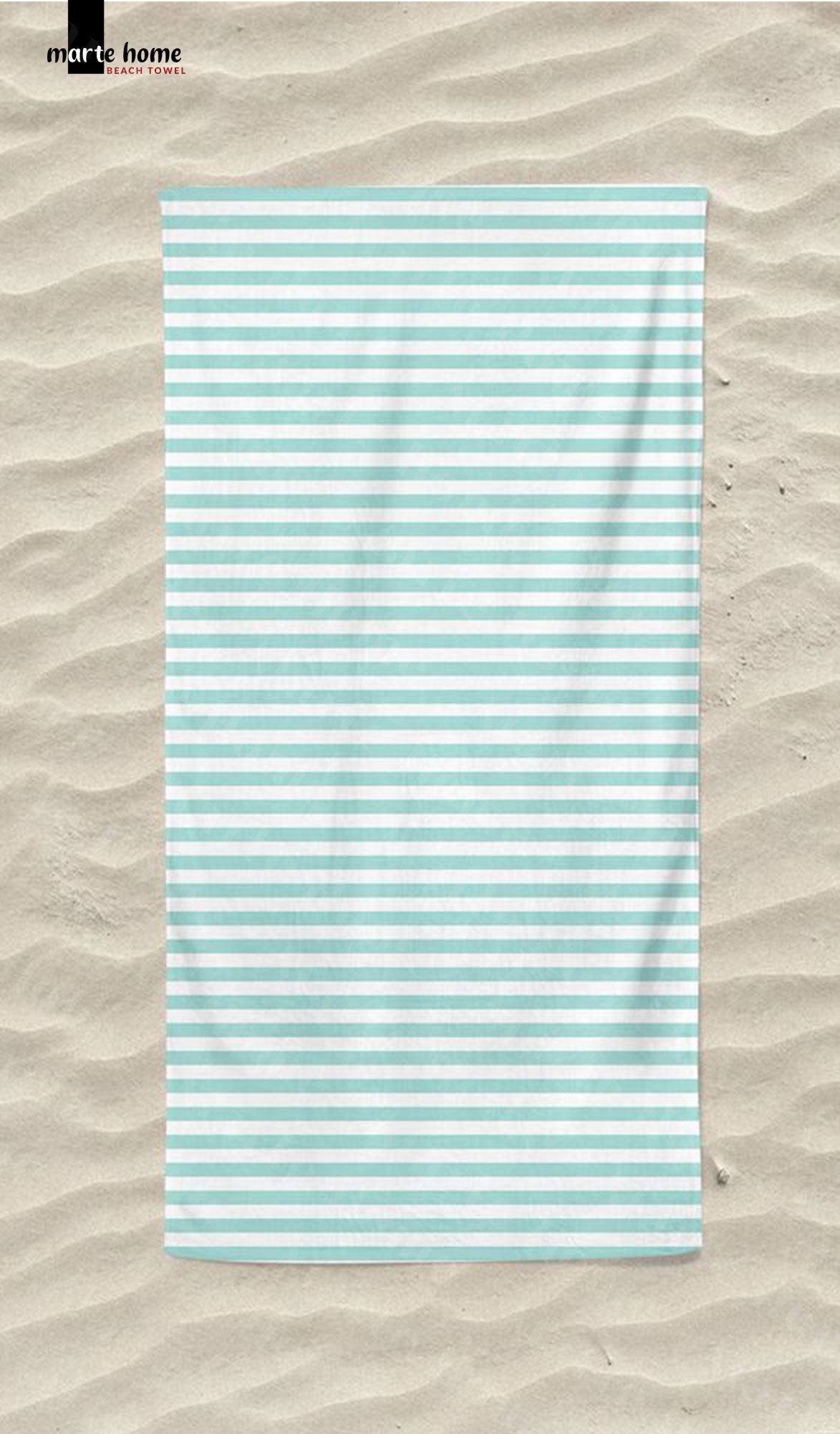 STRIPE - ÇİZGİ DESENLİ DİJİTAL BASKILI RENKLİ PLAJ HAVLUSU