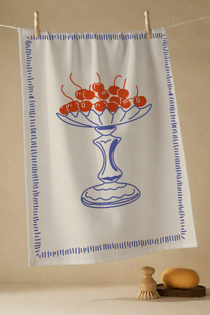 CASA - Renkli̇ Baskili 3'lü Set 40x60 Mutfak Havlusu, Kurulama Bezi̇