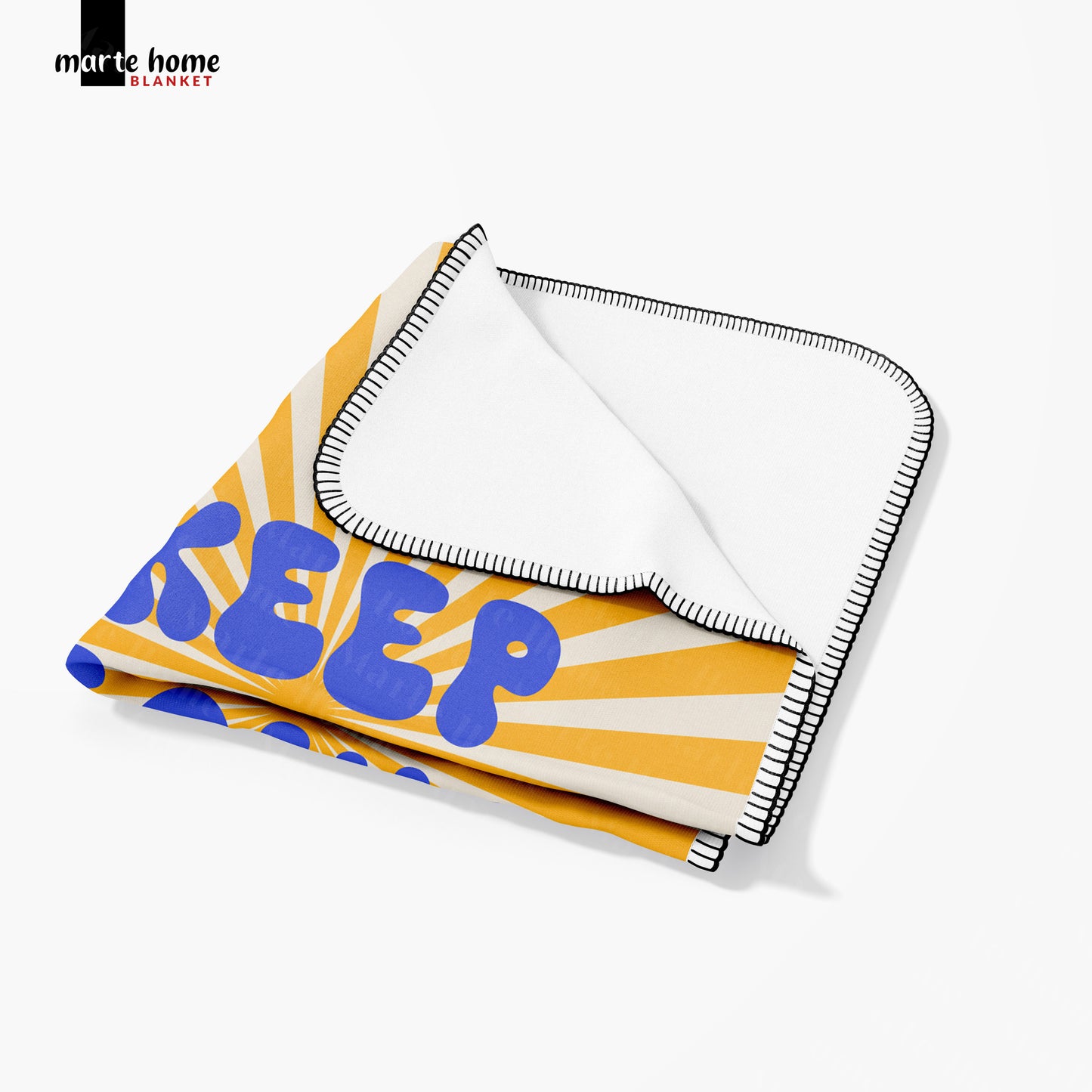 KEEP GOING POLAR TV BATTANİYESİ 100X170 CM TEK TARAF BASKILI SARI