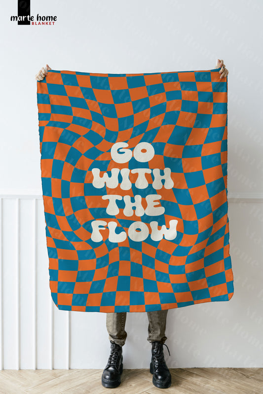 GO WITH THE FLOW POLAR TV BATTANİYESİ 100X170 CM TEK TARAF BASKILI TURUNCU