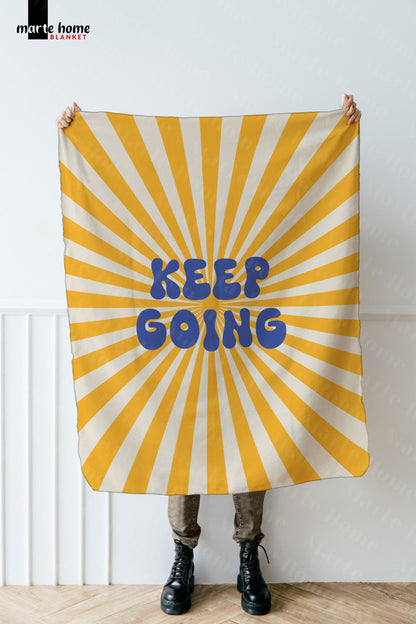 KEEP GOING POLAR TV BATTANİYESİ 100X170 CM TEK TARAF BASKILI SARI