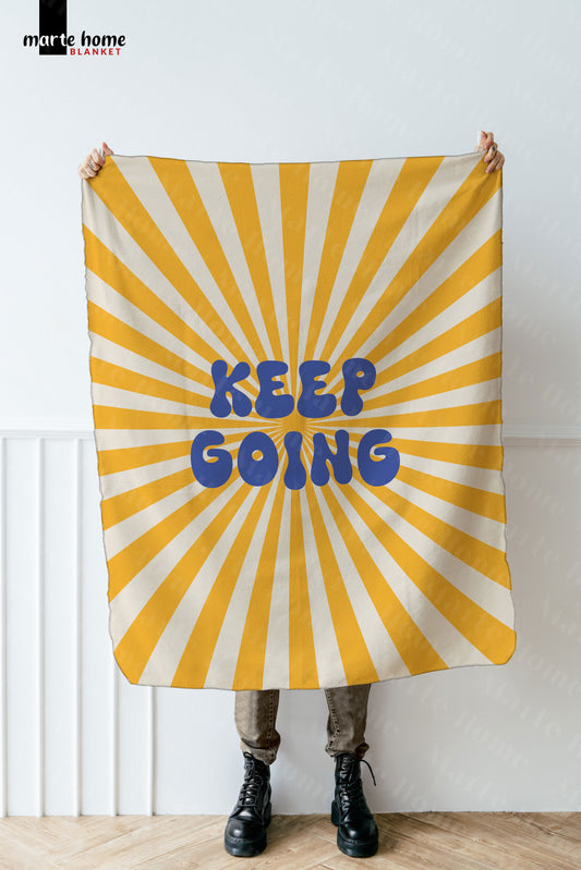 KEEP GOING POLAR TV BATTANİYESİ 100X170 CM TEK TARAF BASKILI SARI